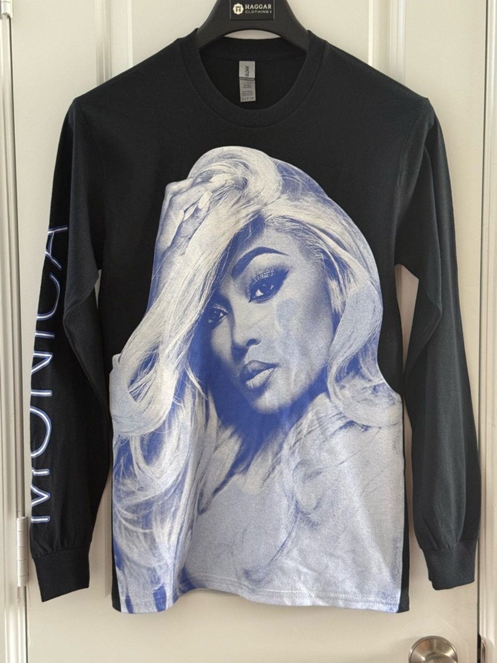 Monica "The Boy Is Mine" Long Sleeve Graphic Tee Black Small Gildan Heavy Cotton
